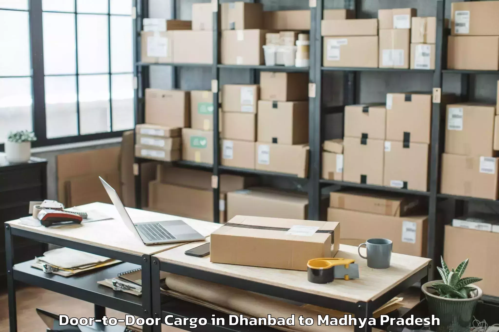 Book Dhanbad to Malhargarh Door To Door Cargo Online